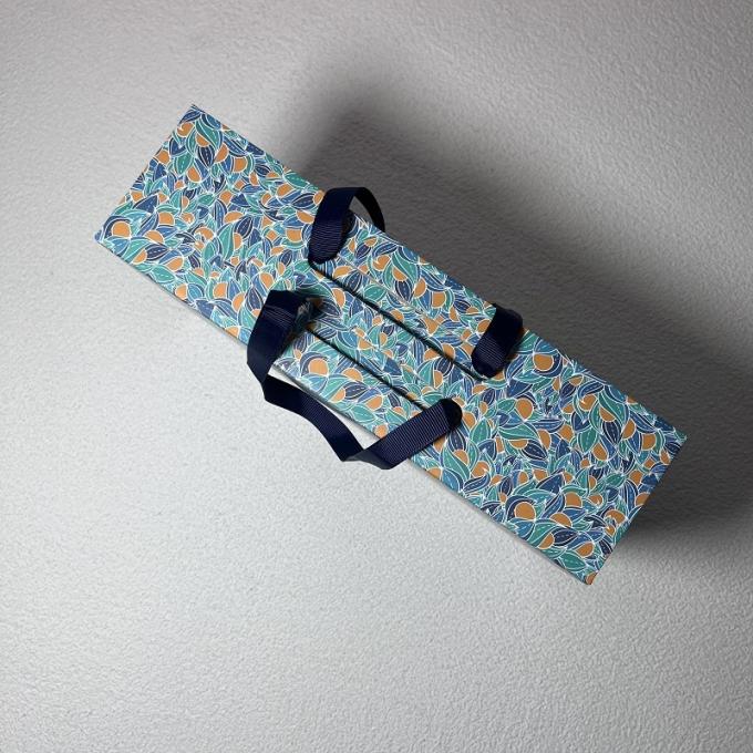 Custom Flower Pattern Folding Packaging Gift Box for Gift Storage