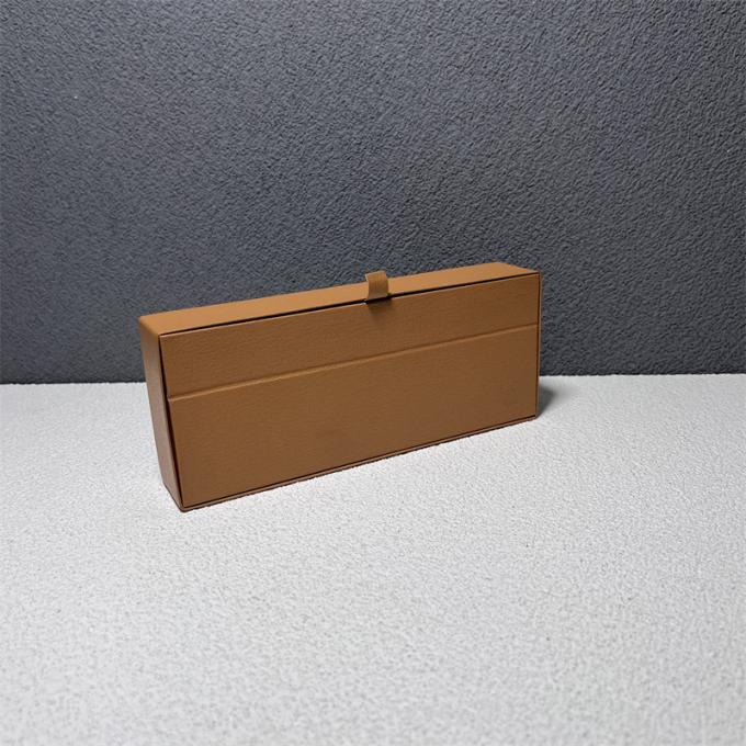 Classial Light Brown PU Gift Packaging Box for Pen Gift