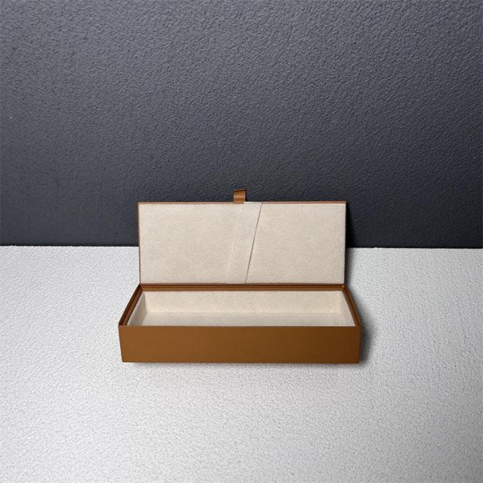 Classial Light Brown PU Gift Packaging Box for Pen Gift