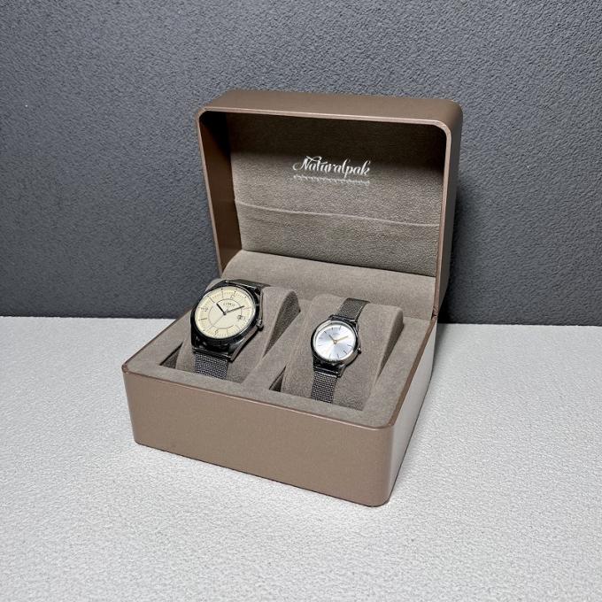 Custom Logo High Quality Luxury Pearl Paper Sigle Watch Gift Paper packaging Box