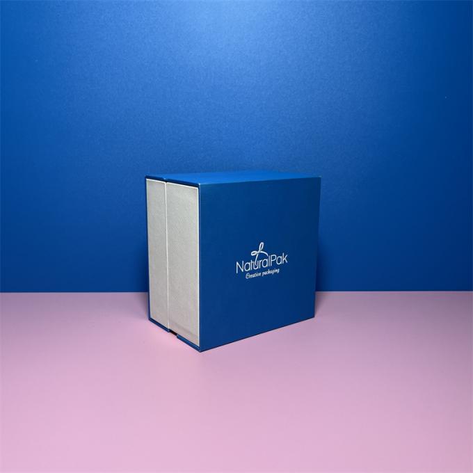 Factory Direct Custom Logo Blue Color Luxury Plastic Watch Packaging Box Ring Earring Pendant Necklace