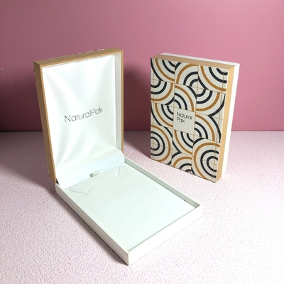 Manufacture Custom Necklace Hinged Box，printed packaging boxes