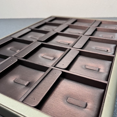 355*255*25mm Brown PU Jewelry Trays Displays For Ring Earring Pendant Necklace