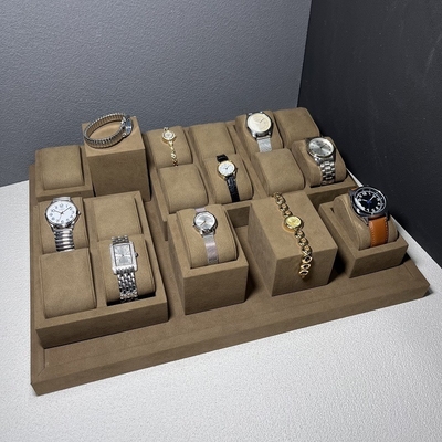Coffee Color Luxury Watch Display Rectangle Wood Watch Set Box