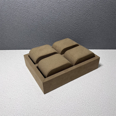 Coffee Color 12 Slot Microfiber Luxury Watch Display Jewelry Watch Organizer