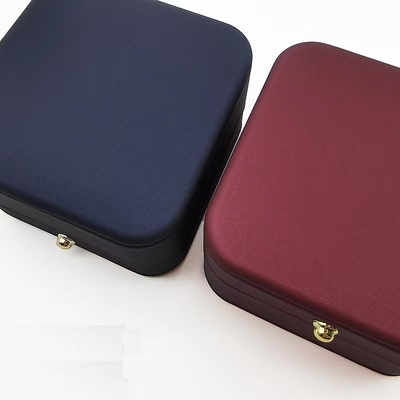 Navy Burgundy Commemorative Coin Boxes Round Corner Medal Keeping Box
