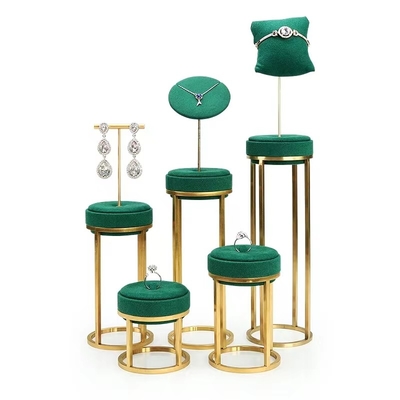 Green Jewelry Organizer Tray Pendant Display Stand Necklace Holder Display