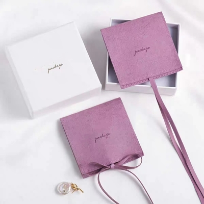 Morandi Color Microfiber Jewelry Packaging Pouch For Gift