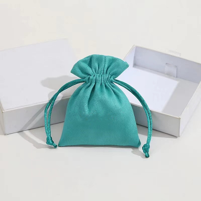Candy Color Drawstring Jewelry Pouch Small Velvet Bags For Jewelry