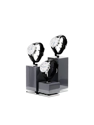 High End Creative Grey Luxury Watch Display Plastic Metal Watch Holder Stand