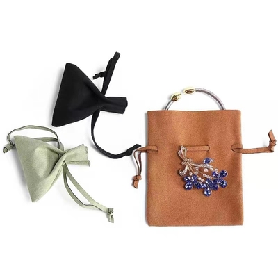 Brown White Black Sunglasses Microfiber Pouch With Drawstring