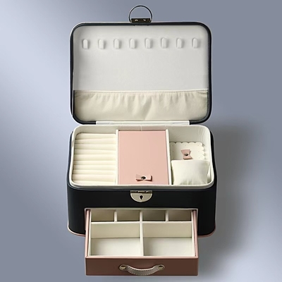 Natpak Pearl White Black Jewelry Cases Small Boxes For Jewelry