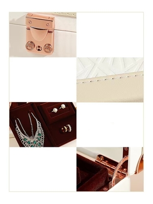 Luxury Jewelry Display Box With Mirror , Multifunction Jewelry Box For Women