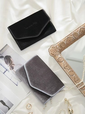 SMATA Portable Travel Jewelry Organizer Roll High End Velvet Jewelry Roll