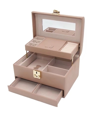 Custom Logo Lotus Root Pink Color Jewelry Cases For Women