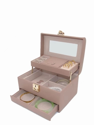 Custom Logo Lotus Root Pink Color Jewelry Cases For Women