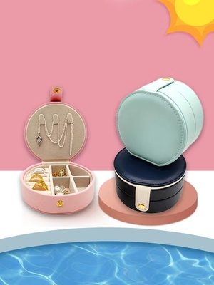 Round Jewelry Storage Display Portable Jewelry Cases For Shows