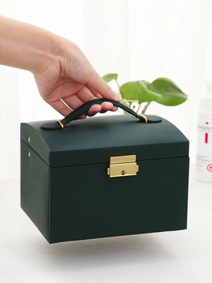OEM Classic Elegant Jewelry Box Organizer Leatherette Small Travel Jewelry Case