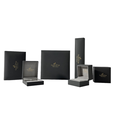 Custom leatherette paper jewelry packaging box