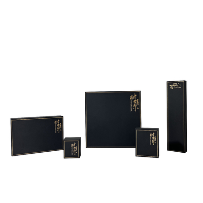 Soft Leatherette Paper Luxury Jewelry Packaging Boxes Chinese Font Logo Jewelry Box