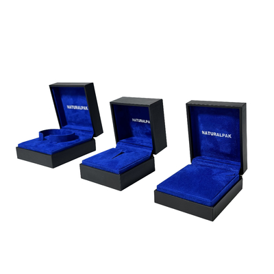 Navy Luxury Jewelry Packaging Boxes Two Shades Blue Medium Size Gift Boxes With Lids