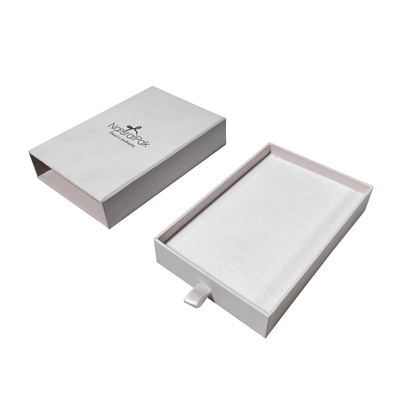 Seashell Luxury Jewelry Packaging Boxes Slide Open Drawer Paper Box With Ribbon Pull