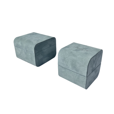 High End Blue Microfiber Luxury Jewelry Packaging Boxes Opaque Square Watch Gift Boxes