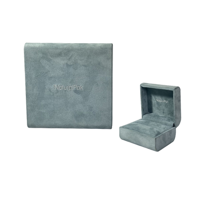 High End Blue Microfiber Luxury Jewelry Packaging Boxes Opaque Square Watch Gift Boxes