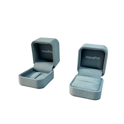 Romantic Microfiber Luxury Presentation Boxes Small Velvet Engagement Ring Jewelry Box