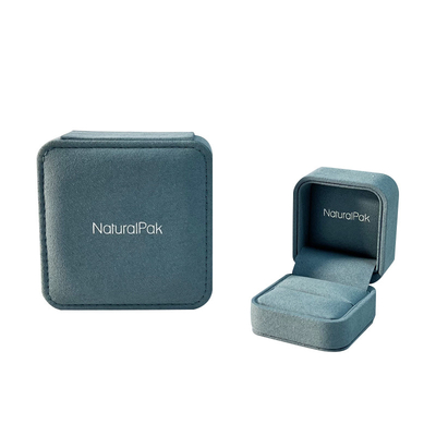 Romantic Microfiber Luxury Presentation Boxes Small Velvet Engagement Ring Jewelry Box