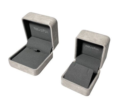 Wholesale Round corner Velvet Jewelry Box Luxury Earring Bracelet Necklace Ring Box Jewelry Packaging Box