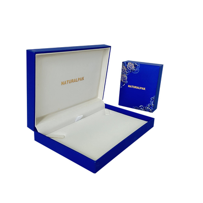 Custom paper with gold foil logo jewelry packaging box