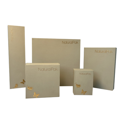 Beige Luxury Jewelry Packaging Boxes Jewellery Cases For Earrings