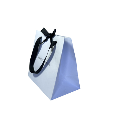 350gsm Luxury Simple Paper Handbag White Paper Gift Bags With Handles
