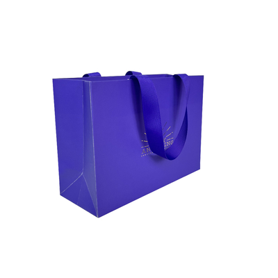 Eco Friendly Klein Blue Jewellery Handbags Perfume Art Paper Bag OEM