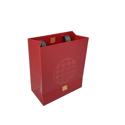 Custom Fashion Red Kraft Paper Shopping Bags With Logo Printed