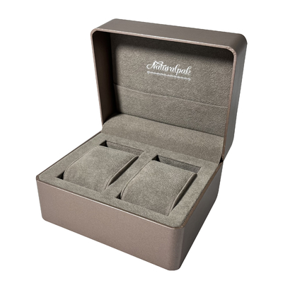 Custom Logo Luxury Watch Display Pearl Paper Watch Holder Case With Cushion