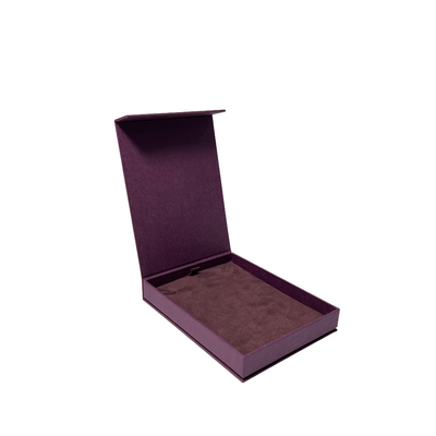 White Sleeve Purple Paper Magnet Packaging Box Square Watch Gift Box For Him