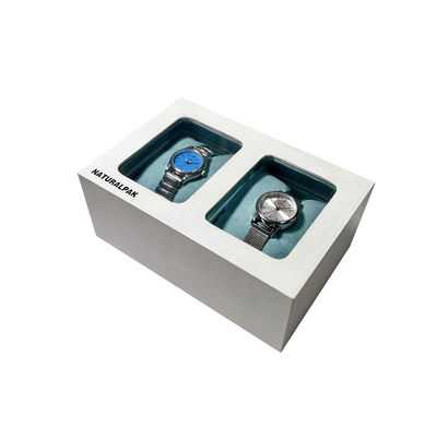 PU Watch Box Gift Packaging Silk Wadding Inside Leather Surface Watch Box With Pillow