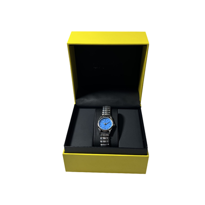 Yellow Black Luxury Single Watch Box Custom Watch Packaging Box With Trim