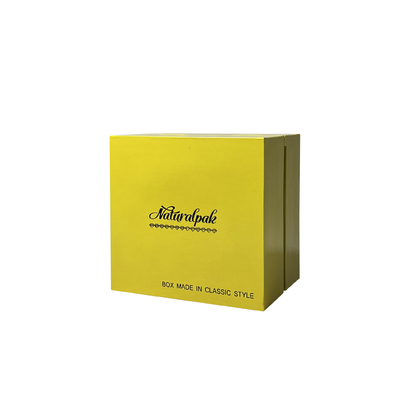 Yellow Black Luxury Single Watch Box Custom Watch Packaging Box With Trim