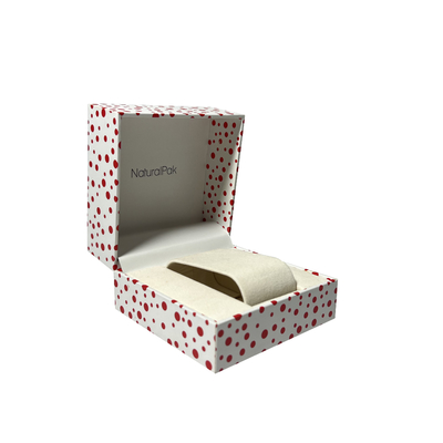 Polka Dot Wrist Watch Packaging Boxes Two Piece Lift Off Cardboard Gift Packaging