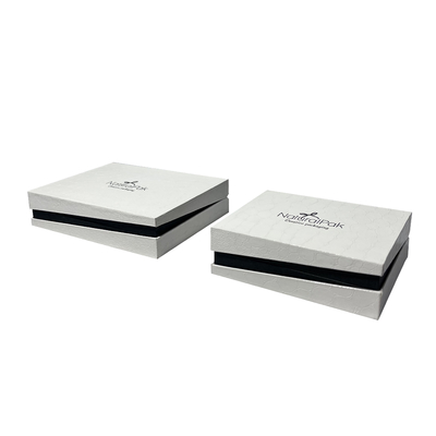 Off White Pendant Ring Packaging Boxes Clamshell PU Jewellery Gift Box