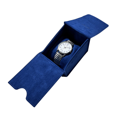 Suede Wrist Watch Packaging Boxes Watch Roll Case Custom Gift Boxes With Logo
