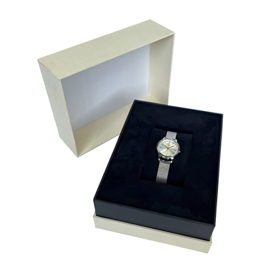 Custom Two Piece Lift Off Cardboard Watch Box With Recessed Base