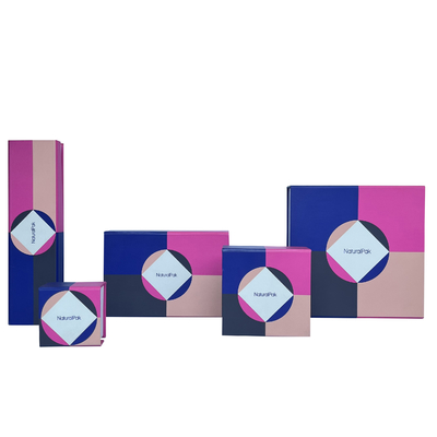 Geometric Pattern Magnetic Closure Jewelry Box Small Cardboard Ring Boxes For Girls