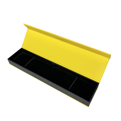 OEM ODM Magnetic Closure Jewelry Box Bright Yellow Magnetic Ring Box