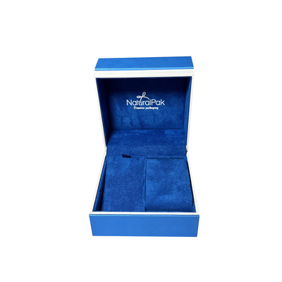 Sapphire Blue Plastic Luxury Watch Packaging Box Jewelry Box For Necklaces And Earrings