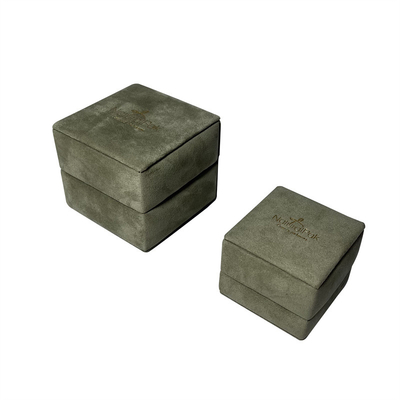 Peagreen Soft Sponge Suede Jewelry Box Customized Velvet Pendant Box