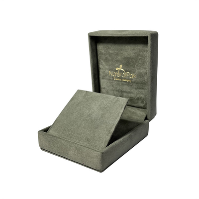 Peagreen Soft Sponge Suede Jewelry Box Customized Velvet Pendant Box